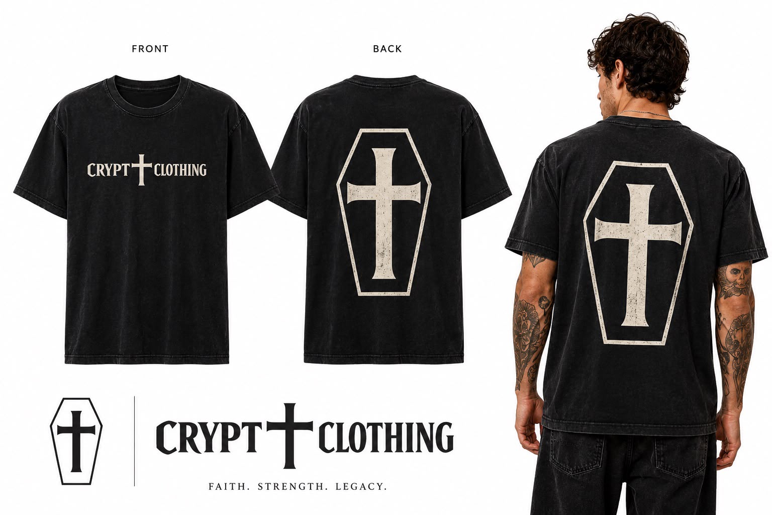 Faith Strength Legacy clothing designs